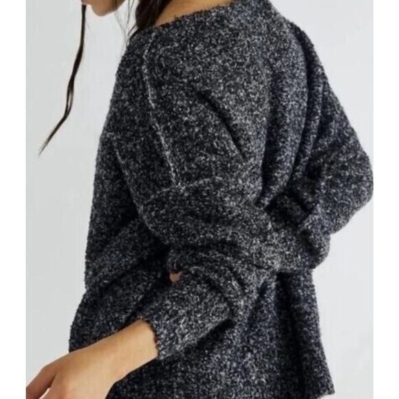 Free People Moira slouchy sweater size small black/gray - Picture 8 of 8